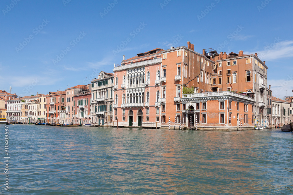 Palazzos or Venetian Palaces on the Grand Canal in San Polo, Venice, Veneto, Italy
