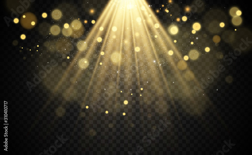 Beautiful sparks shine with special light. Vector sparkles on a transparent background. Christmas abstract pattern. A beautiful illustration for the postcard. The background for the image. Luminaries.