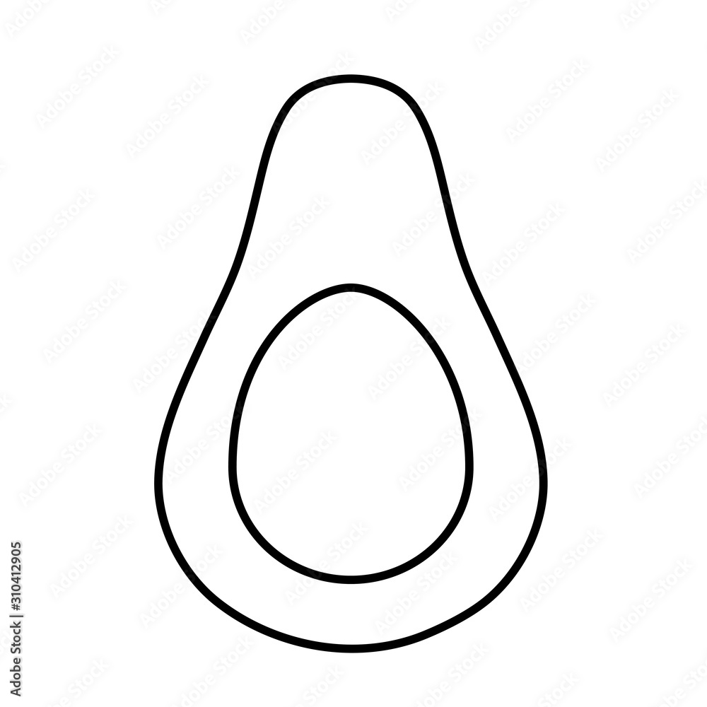 Isolated avocado fruit vector design Isolated avocado fruit vector design