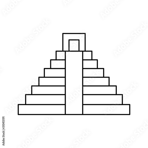 Wallpaper Mural Isolated mexican pyramid vector design Torontodigital.ca