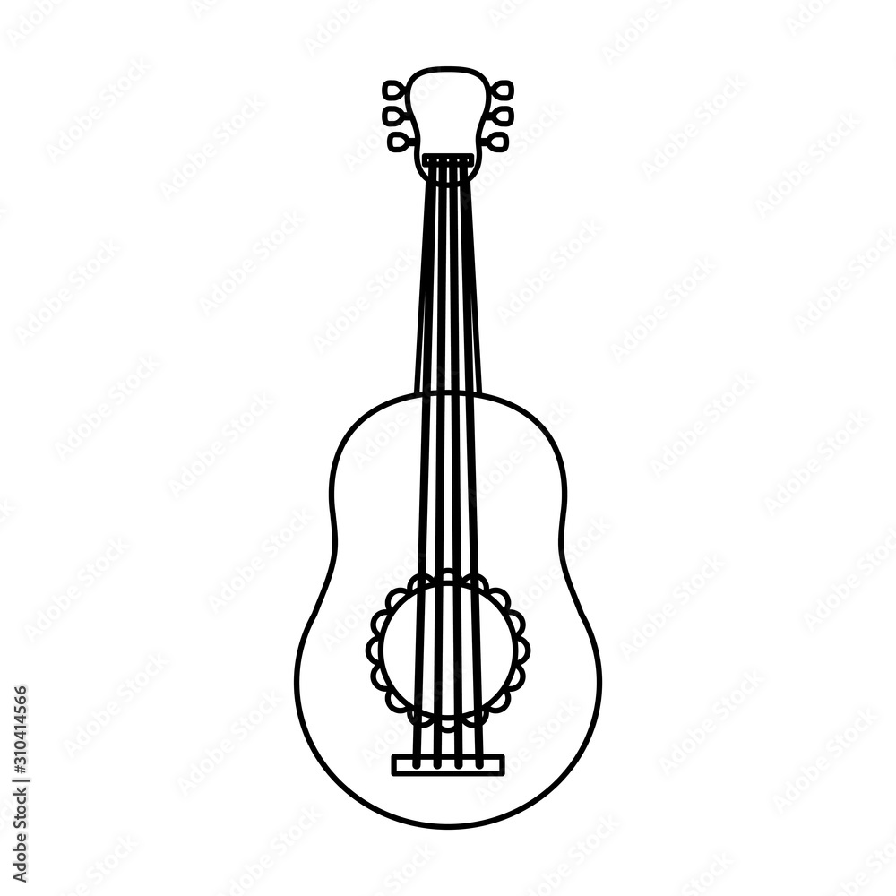 Isolated guitar instrument vector design Isolated guitar instrument vector design