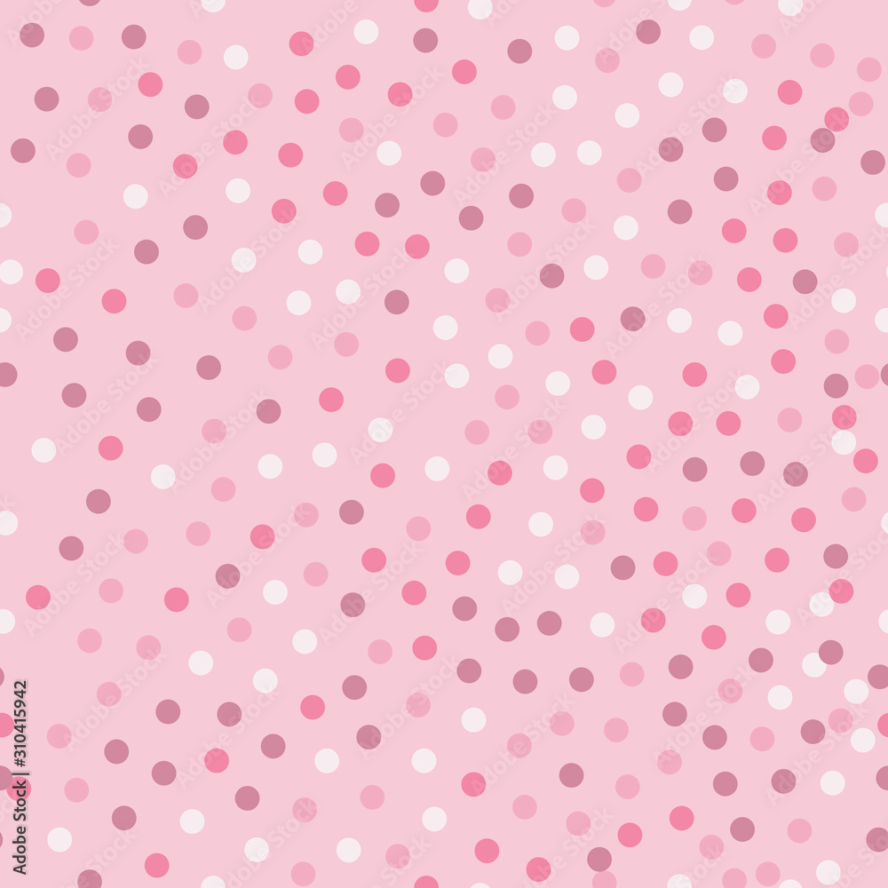 Pink dotted seamless pattern ombre shades of pink
