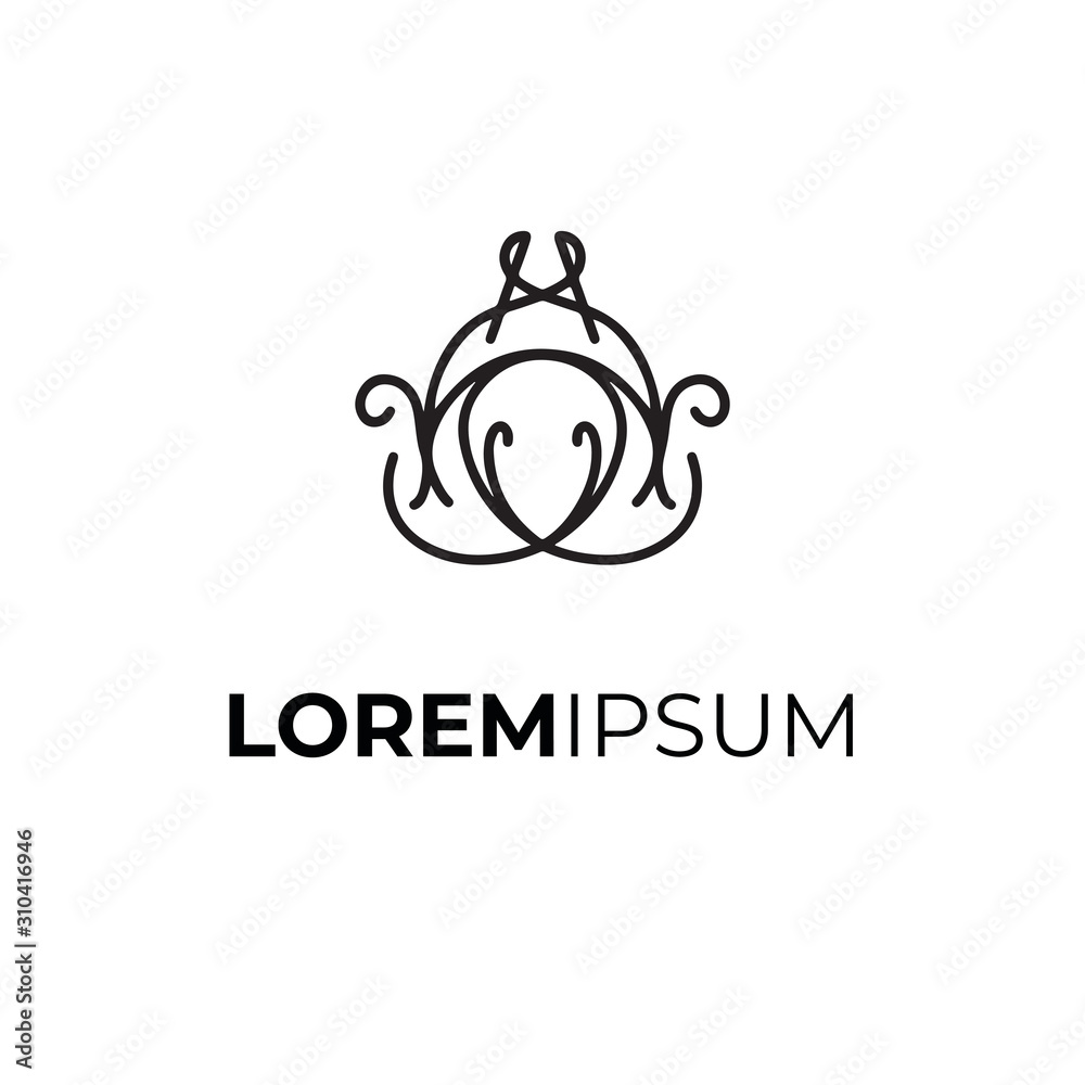 Mono line luxurious logo style design, for spa, business company Mono line luxurious logo style design, for spa, business company