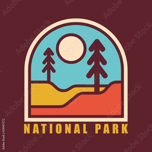 nature logo design vector illustration