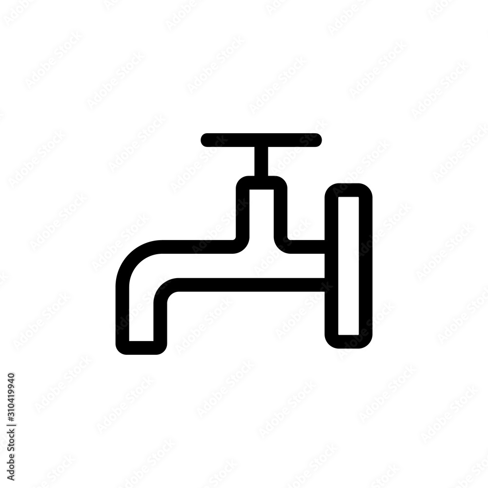 Water mixer icon vector. A thin line sign. Isolated contour symbol illustration Water mixer icon vector. A thin line sign. Isolated contour symbol illustration