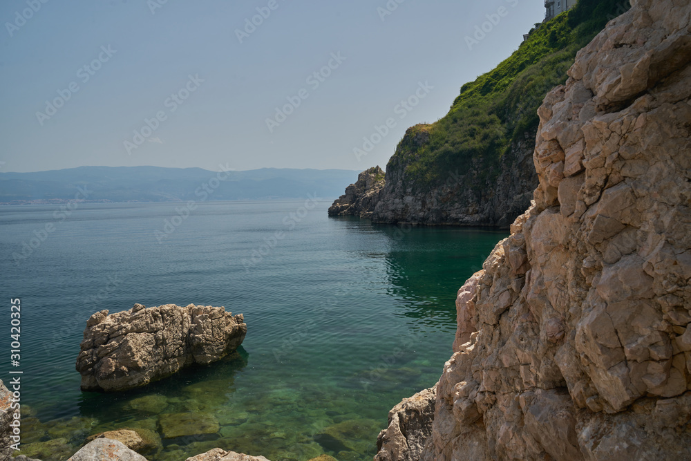 a great view over the Adriatic Sea near the city of Vrbnik a great view over the Adriatic Sea near the city of Vrbnik