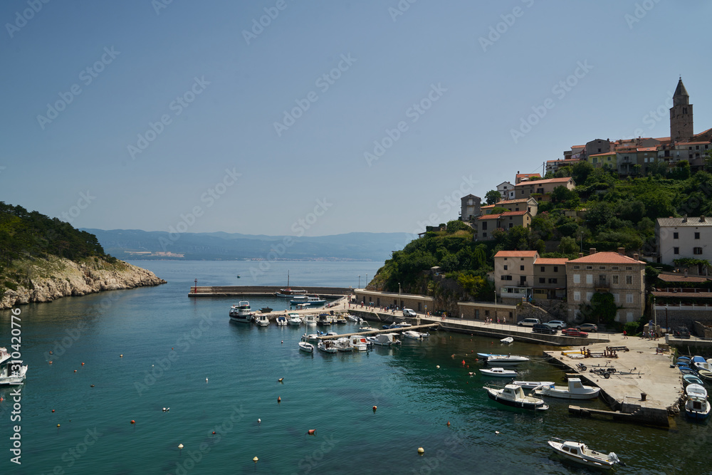 the shores of the Adriatic Sea in the city of Vrbnik