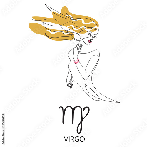Virgo zodiac sign. The symbol of the astrological horoscope.