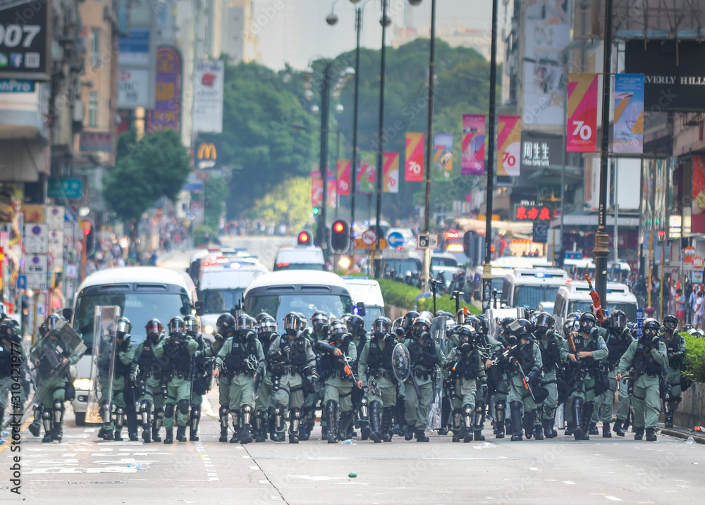 Naklejka premium Hong Kong Protest 2019
