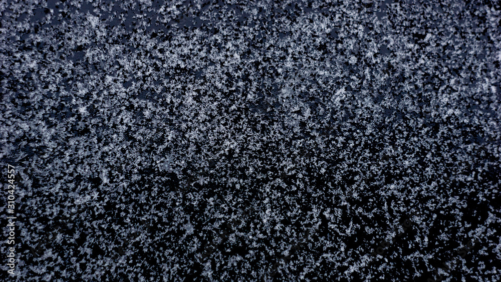 snow crystals snow pieces design isolated black