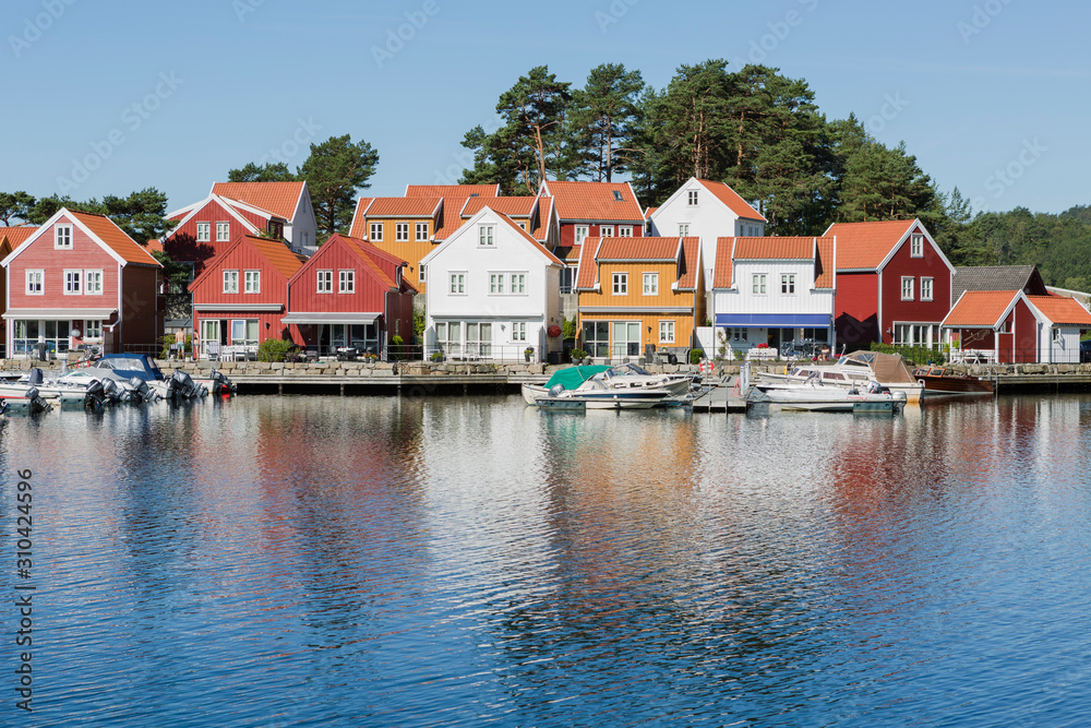 Häuser von Svennevik, Südnorwegen Häuser von Svennevik, Südnorwegen