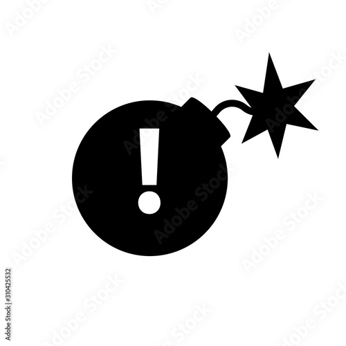 Bomb with exclamation mark