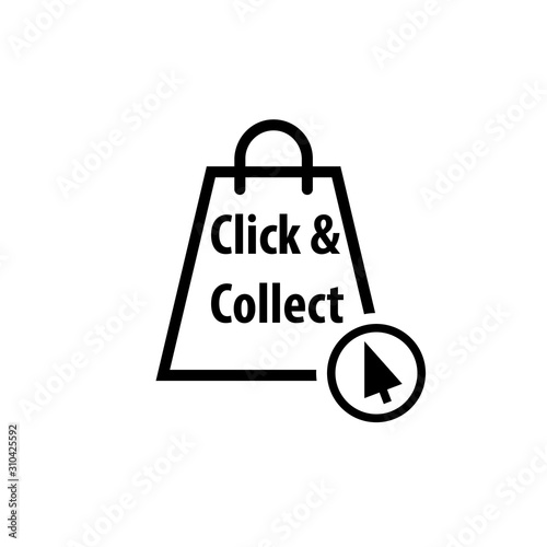 Click and collect black icon