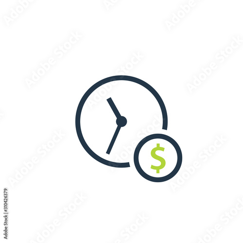 Cost effective icon. Clipart image isolated on white background