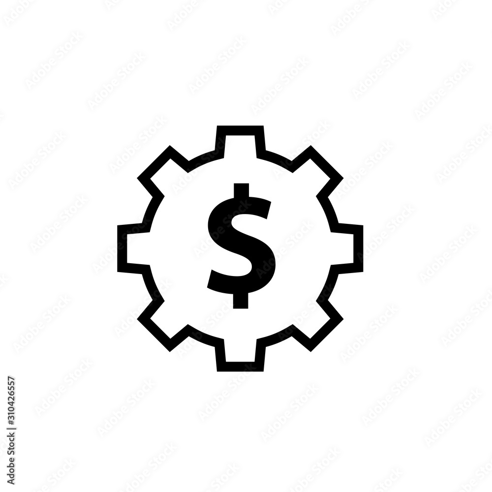 Cost Maintenance outline icon. Clipart image isolated on white background Cost Maintenance outline icon. Clipart image isolated on white background