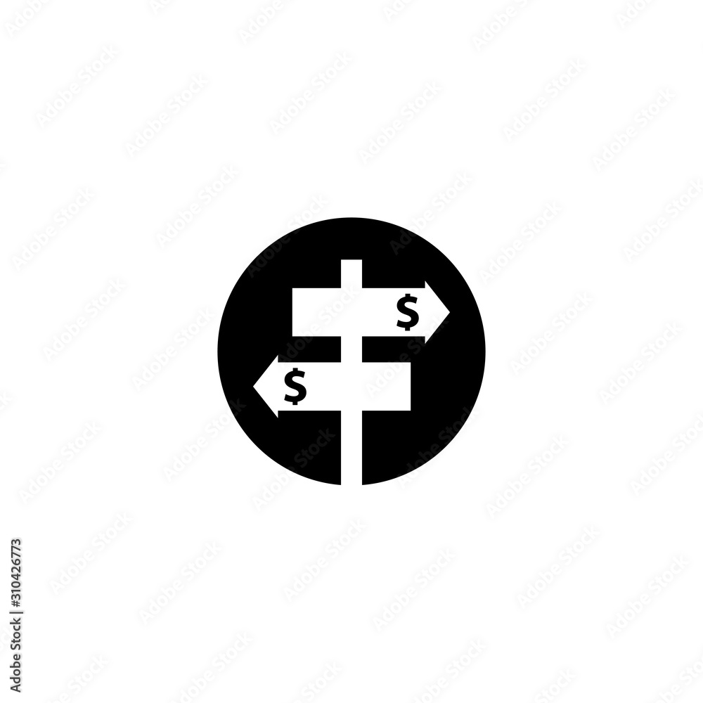 Cost Opportunity black icon. Clipart image isolated on white background Cost Opportunity black icon. Clipart image isolated on white background