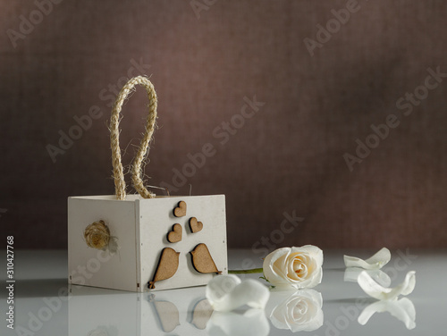 designer boxes and flower stands