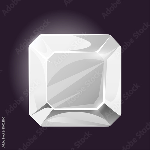 Diamond jewelry symbol, jewelry, gem. Diamond sign icon, gemstone.