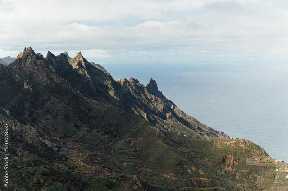 Mountain range in Anaga Natural Park In Tenerife, Canary Islands, Spain Mountain range in Anaga Natural Park In Tenerife, Canary Islands, Spain