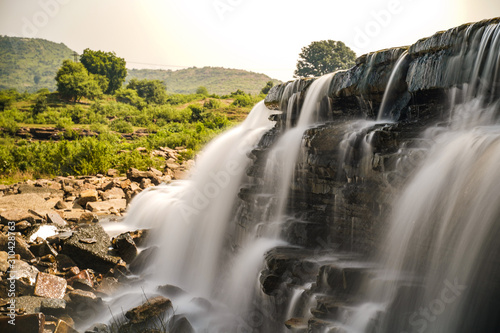 Mirzapur  Uttar Pradesh   India  October 12 2019  Lakhaniya Dari Waterfall and Latif Shah Dam at a distance of 54 km from Varanasi 