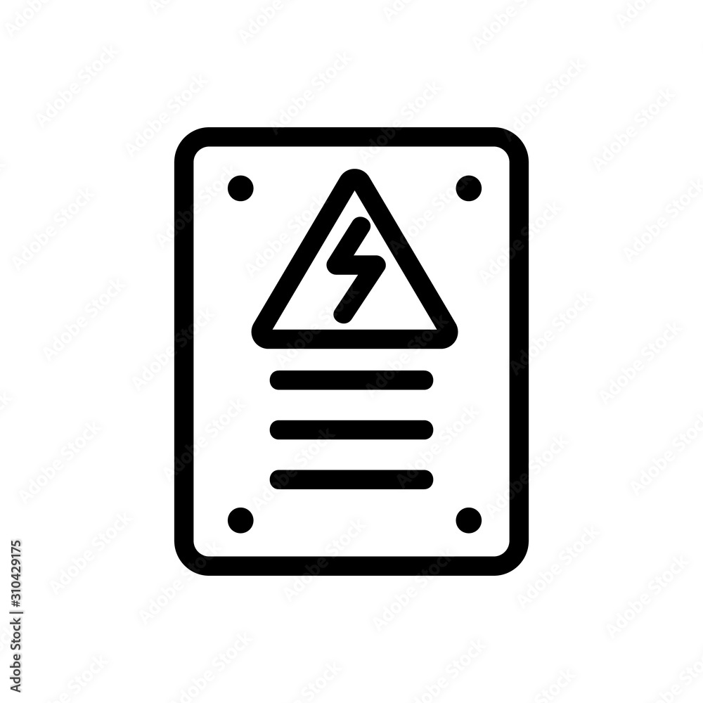 Electric flap icon vector. A thin line sign. Isolated contour symbol illustration Electric flap icon vector. A thin line sign. Isolated contour symbol illustration
