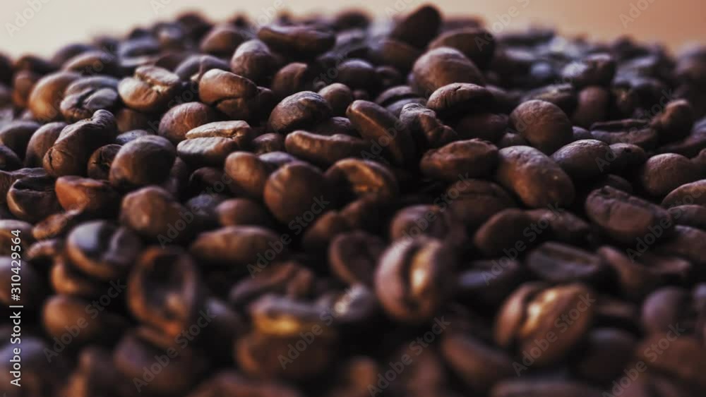 Coffee Beans On The Brown Background 4k Coffee Beans On The Brown Background 4k