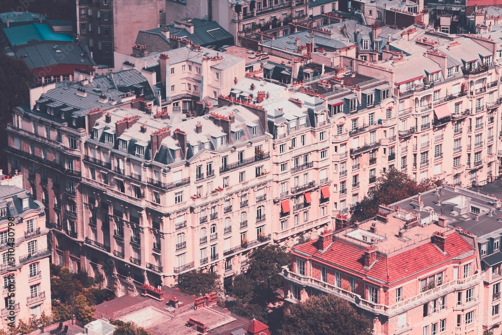 Fototapeta premium Paris, France. Retro filtered colors.