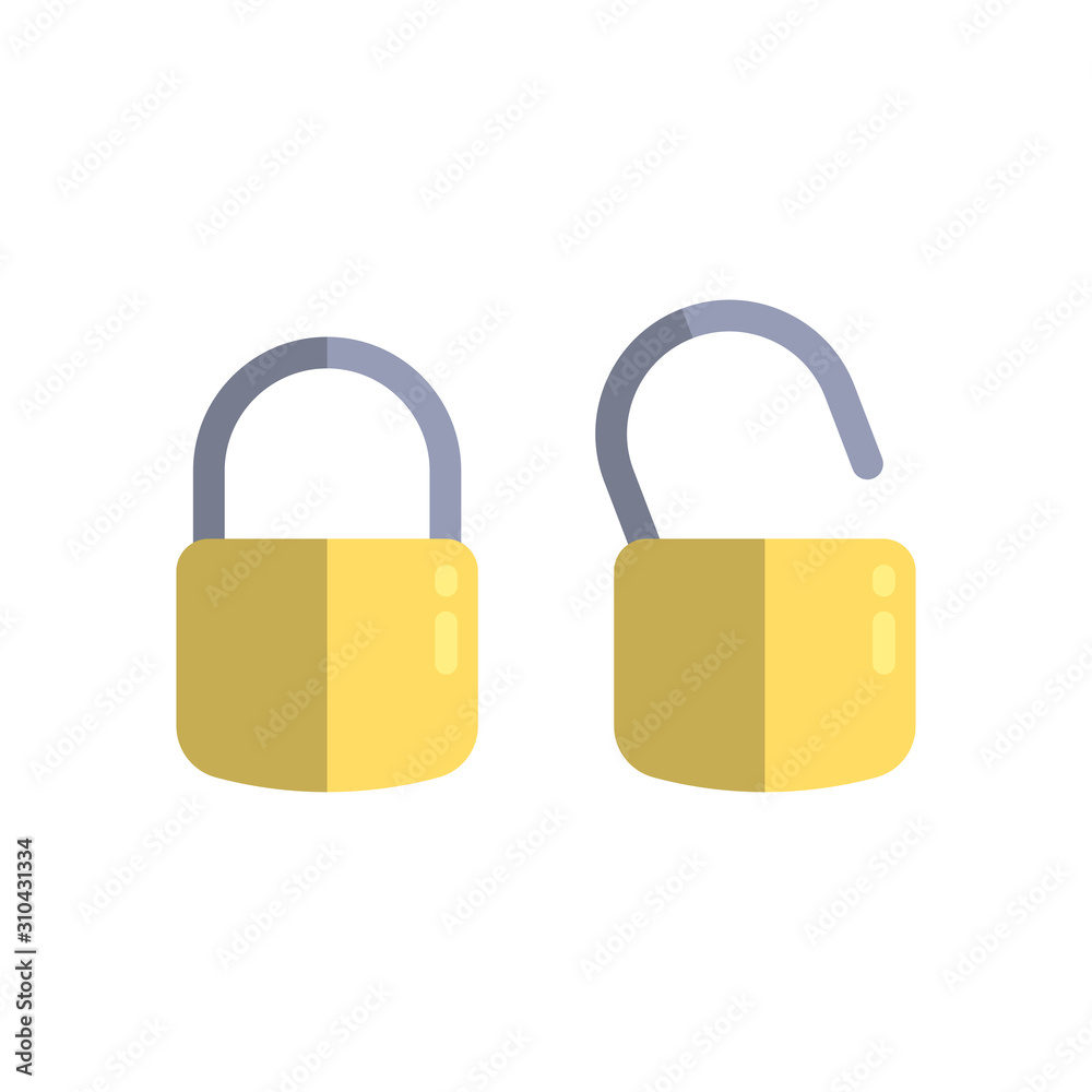 Padlock icon. Concept of secure and encryption. Vector illustration. Padlock icon. Concept of secure and encryption. Vector illustration.