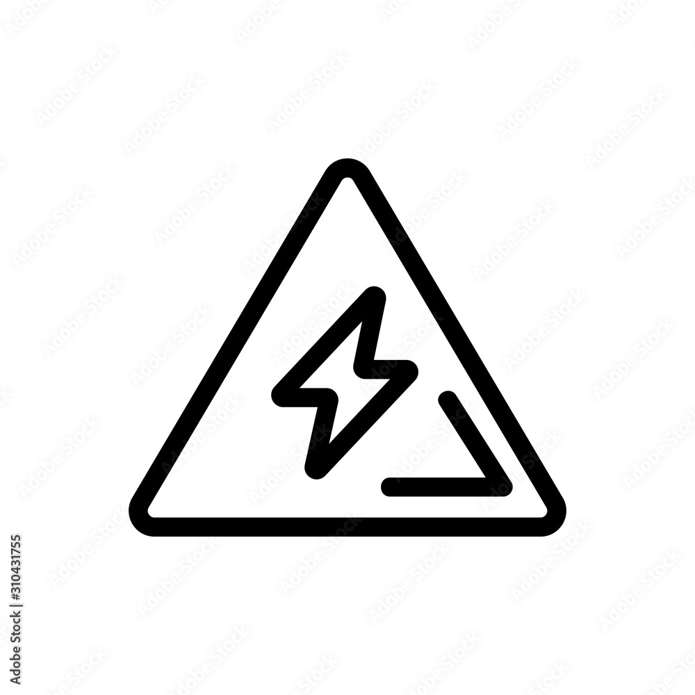 Gently electricity icon vector. A thin line sign. Isolated contour symbol illustration Gently electricity icon vector. A thin line sign. Isolated contour symbol illustration