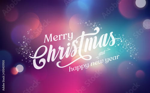 Holiday Banner and Christmas typography, handwriting . Vector Illustration.