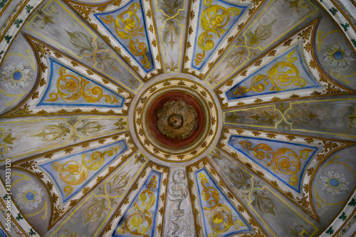 Low angle view of ceiling of a cathedral, Spain