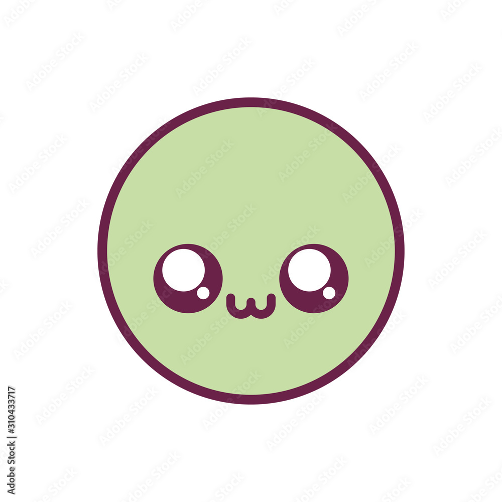 Fototapeta premium happy circle kawaii cartoon vector design