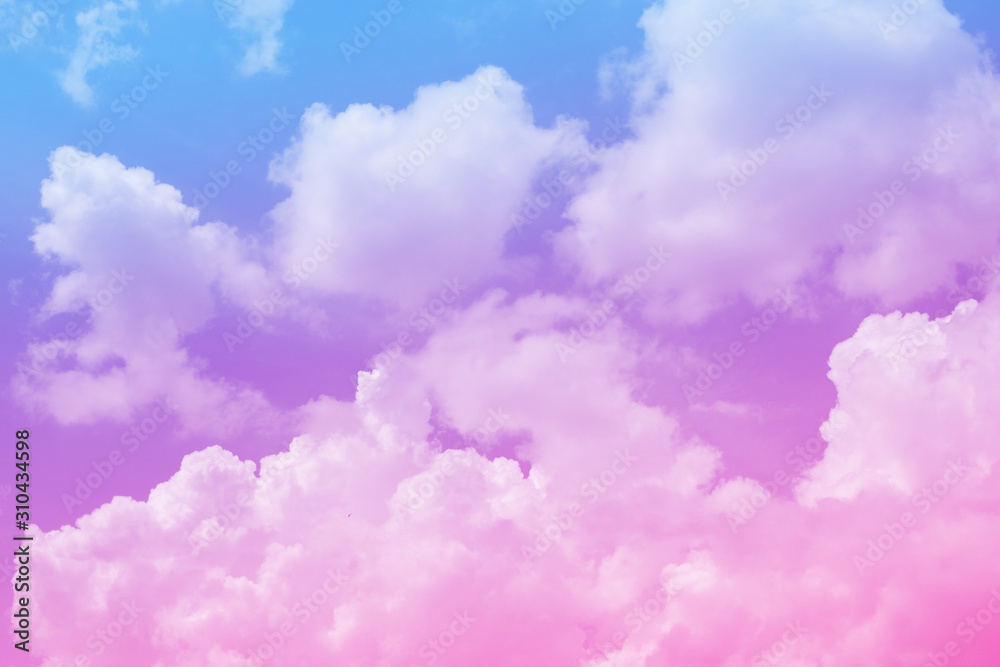 Fototapeta premium Beautiful colorful cloud and sky abstract for background, soft color and pastel color
