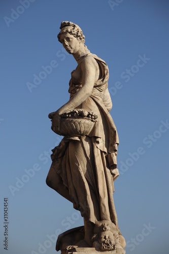 Classic sculpture in the old town of Florence