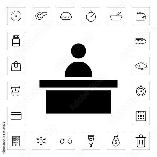 Reception icon illustration isolated vector sign symbol