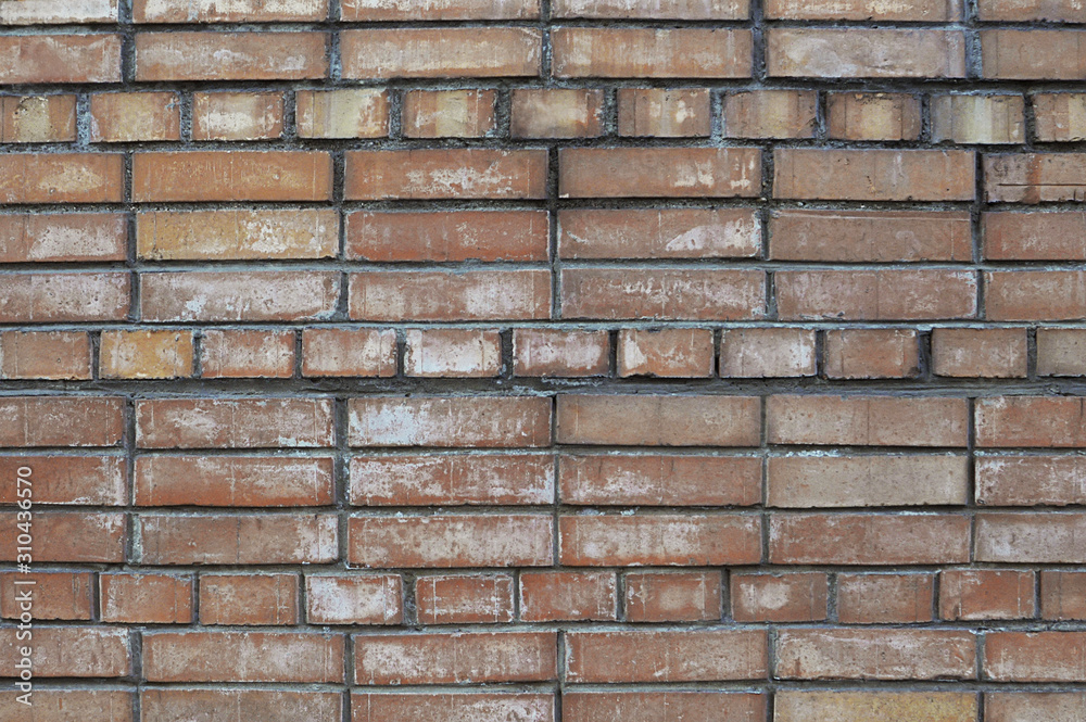 Old red brick wall texture