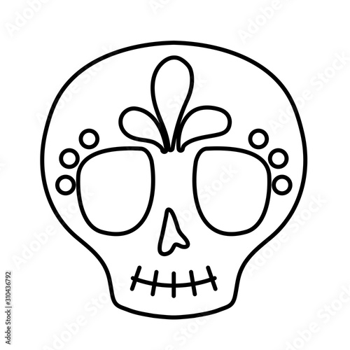 Fototapeta Naklejka Na Ścianę i Meble -  Isolated mexican skull vector design