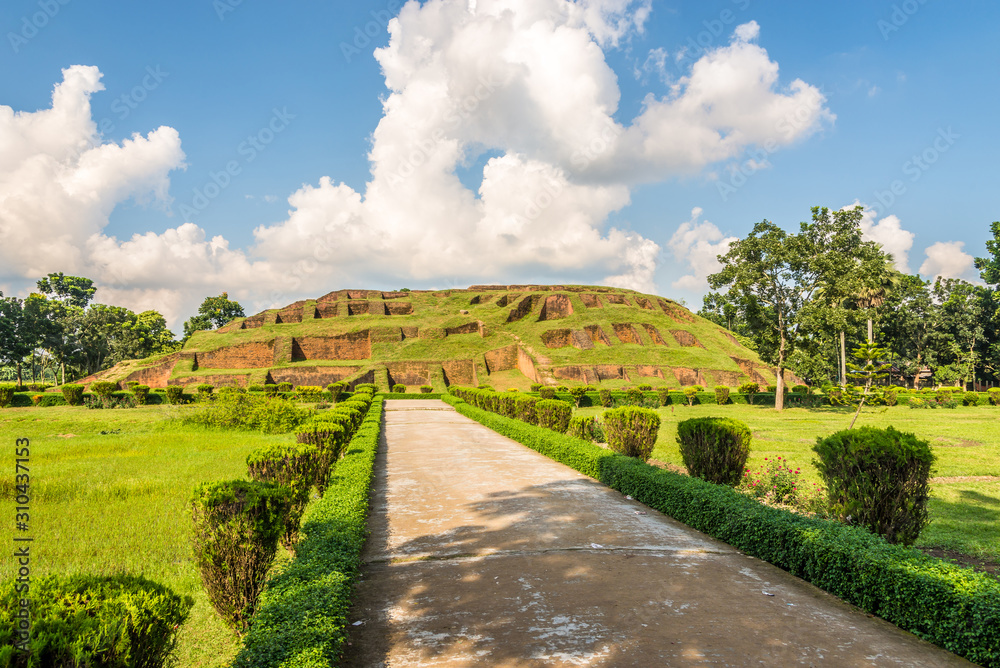 View at the Ancient Buddhism Sanctuary Gokul Medh in Bangladesh