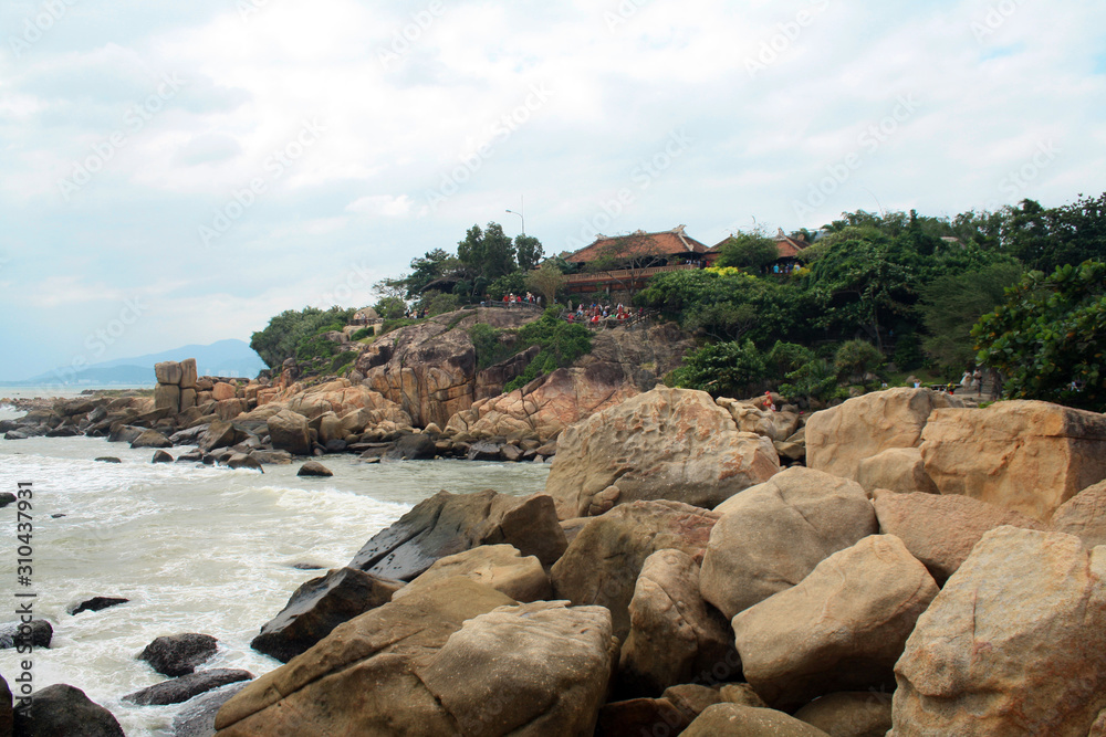 December 3, 2019-Nha Trang, Vietnam. Cape Hong Chong is a popular tourist attraction in Nha Trang in Vietnam