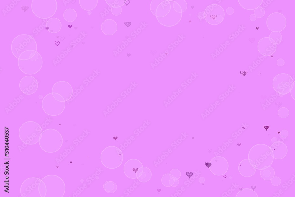 abstract pink background with hearts and bubbles abstract pink background with hearts and bubbles