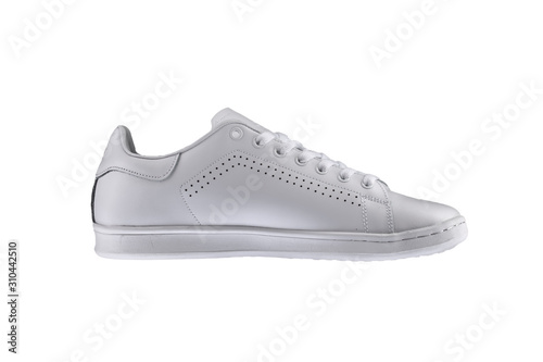 Sport shoes. White sneaker on a white background.