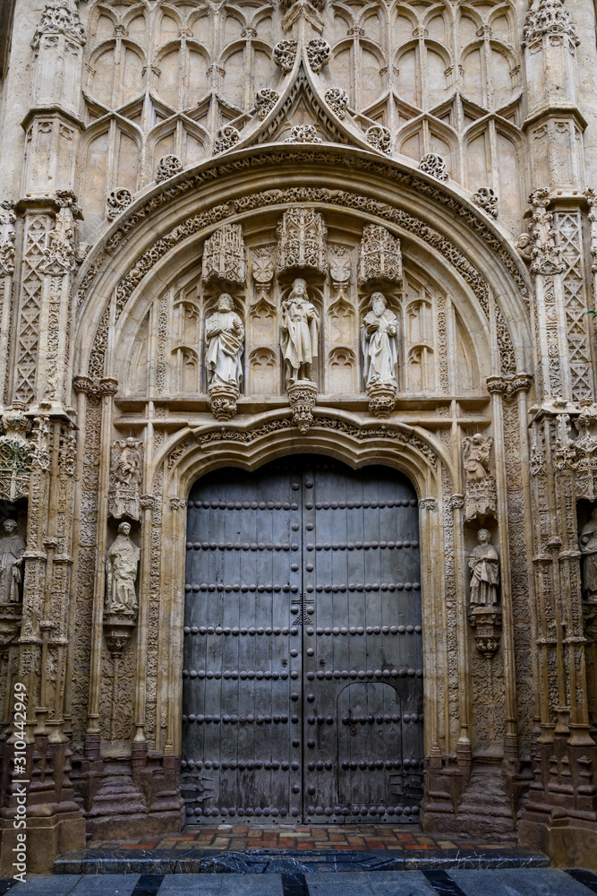 Facade of Great Mosque of Cordoba, Cordoba, Cordoba Province, Andalusia, Spain
