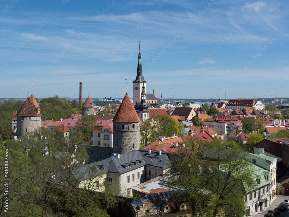 Vue aérienne de la ville de Tallinn - Estonie