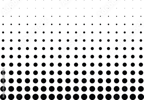 Abstract halftone dotted background. Monochrome pattern with dot and circles. Vector modern futuristic texture for posters, sites, business cards, postcards, interior design, labels and stickers.