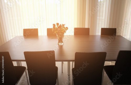 Business meeting in office lighting effects.