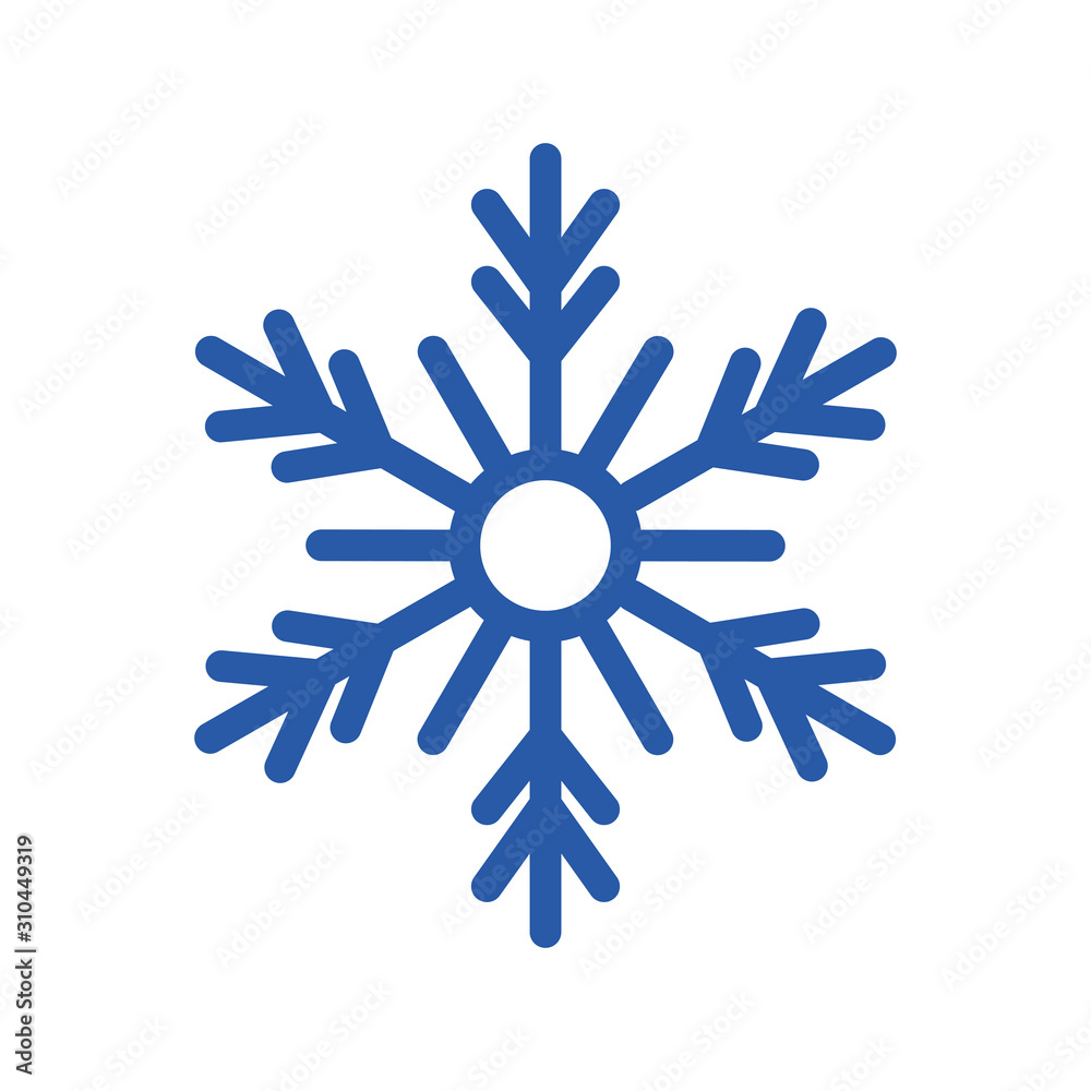 Blue snowflake of winter season vector design Blue snowflake of winter season vector design