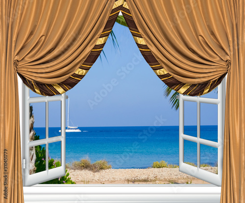 open window to the sea