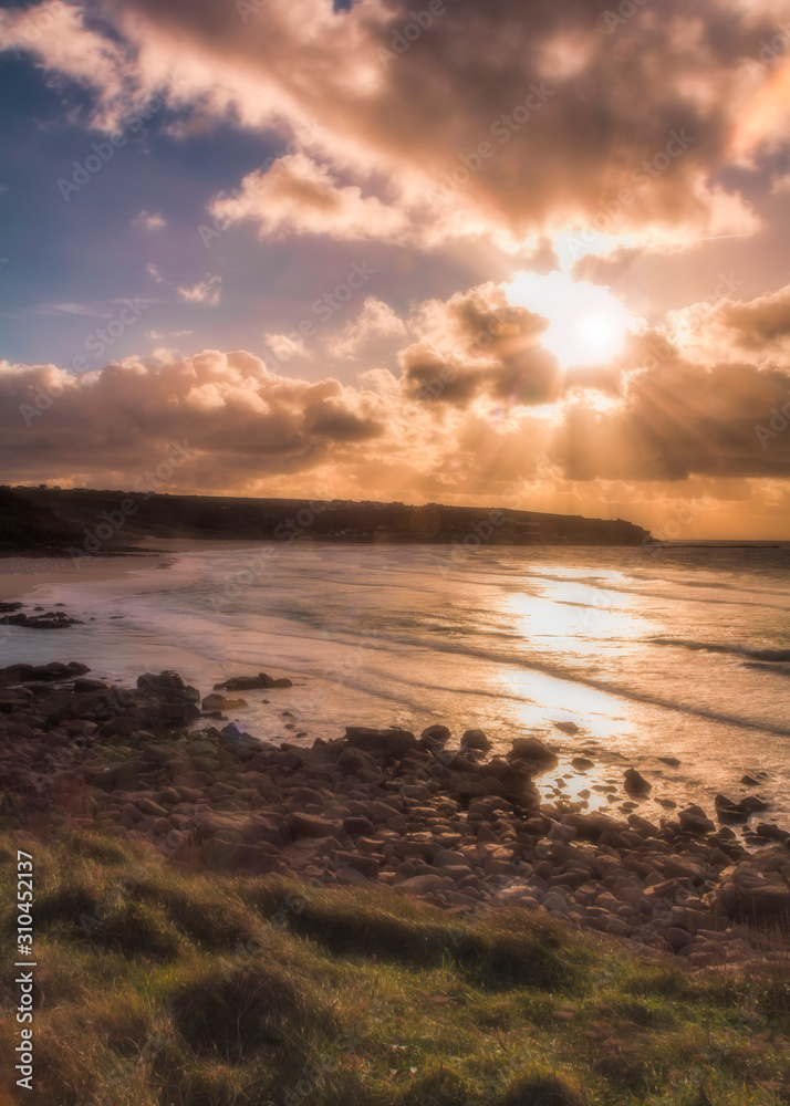 Sunset over the sea