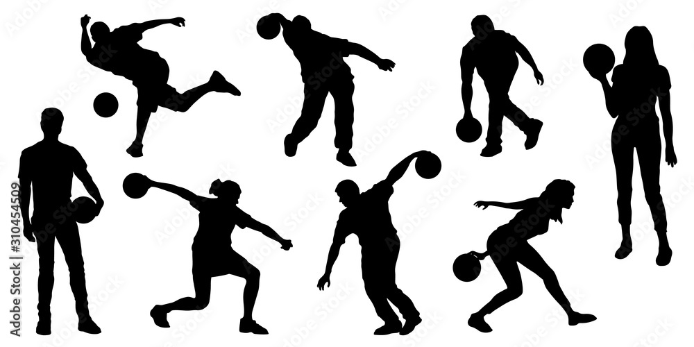 Photography bowling silhouettes