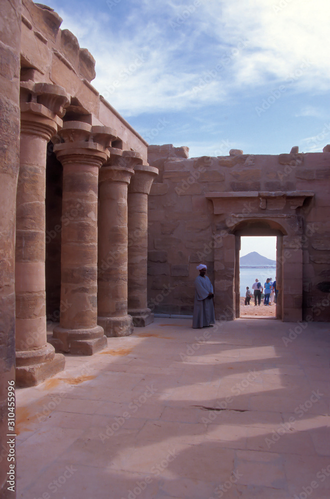 Fototapeta premium Säulenhalle im Toth-Tempel in Dakka, Nubien, Ägypten